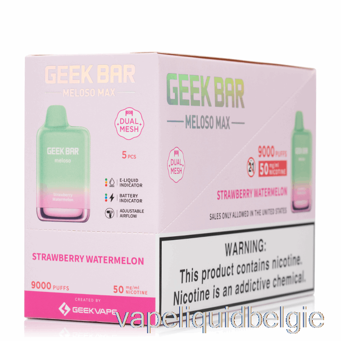 Vape België [5-pack] Geek Bar Meloso Max 9000 Wegwerp